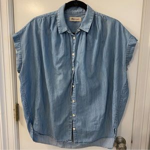 Madewell Central Drapey Short Chambray Size M